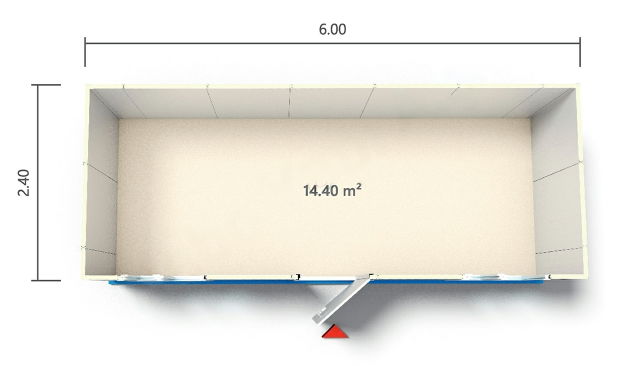 Půdorys kontejneru KA1